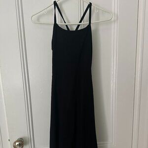 PACT Black Fit and Flare Dress with Criss Cross Back XS - New Condition
